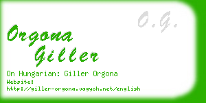 orgona giller business card